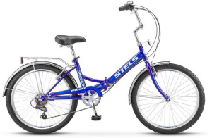 Велосипед STELS 24" Pilot 750 (6 ск., сталь, складн.) синий