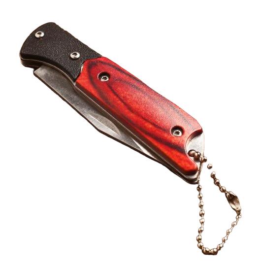 Нож складной МАСТЕР К рукоять красное дерево (604040)