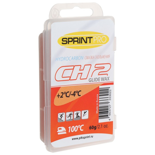 Мазь лыжная скольжения SPRINT PRO CH2 Red (-4 +2°C). 60г