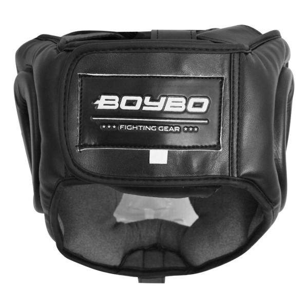 Шлем боксерский с пластиковым забралом BOYBO Flexy BP2006 черный р.М