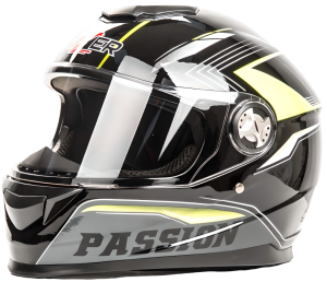 Шлем мото интеграл HIZER B565 (L) черный/желтый (13219)