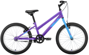 Велосипед ALTAIR 20" MTB HT low  (1 ск., рост 10,5", хард) фиолетовый/голубой
