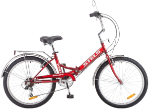 Велосипед STELS 24" Pilot 750 (6 ск., сталь, складн.) красный