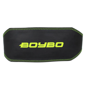 Пояс т/а BoyBo Premium BW650 черный/зеленый кожа L