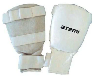Перчатки для карате ATEMI PKP-453 кожа, белые, XL