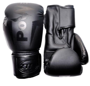 Перчатки боксерские ZTTY Q116, р-р 14 OZ, цв. черный