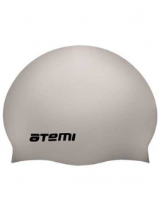 Шапочка для плавания ATEMI TC308 тонкий силикон, серебро, детская