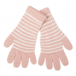 Перчатки зимние СНЕЖАНЬ удлинённые, детские., р-р 14, розовый/белый (4529145)