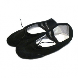 Обувь балетная SPRINTER (ткань+кожа) черный. р. 27