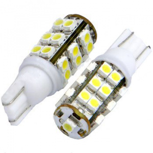 Лампа 12V габарит без цоколя 2шт 25 SMD зелен