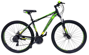 Велосипед MINGDI 29" 907 (24ск., рост 17", хард.) черный/зеленый