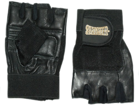 Перчатки для т/а SPRINTER кожа, ткань, черный р. S (159-162) (16226)