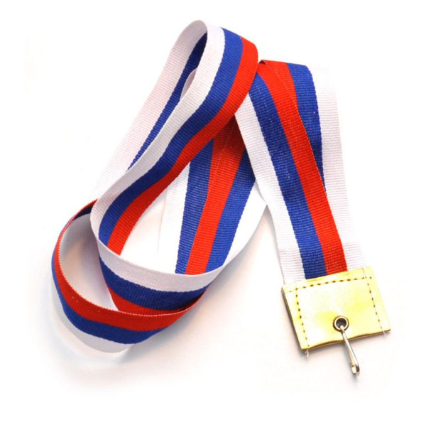 Медаль "Бег" с лентой большая. Диаметр 6,5 см, длина ленты 46 см