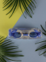 Очки для плавания ELOUS YG-1500, цв. белый/голубой