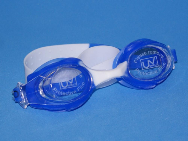 Очки для плавания SPRINTER LX-1300 с антифогом (сине-белые)