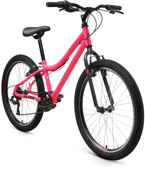 Велосипед ALTAIR 24" MTB HT 1,0 (6 ск., рост 12", хард) розовый/серый